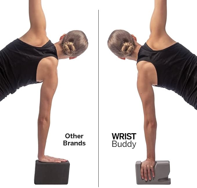 WRIST Buddy® Yoga Blocks 2 Pack | Reduces and Prevents Wrist Pain, Enhances Comfort Stability and Grip Strength on the Blocks | Hand-Shaped Blocks | EVA Yoga Accessories Set | Best Gifts for Yoga