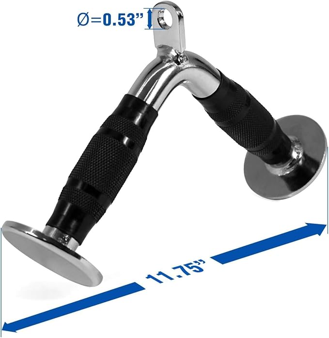 Yes4All Cable Machine Attachment, Row Handles, Tricep Rope, Straight Bar, V Bar, LAT Pulldown Accessories Load 880 LB for Home Gym