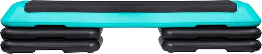 ZENY 43'' Exercise Aerobic Step Platform, Adjustable Fitness Stepper with 4 Stackable Risers, Aerobics Stepper Workout Stepper for Home Gym Cardio Strength & Training