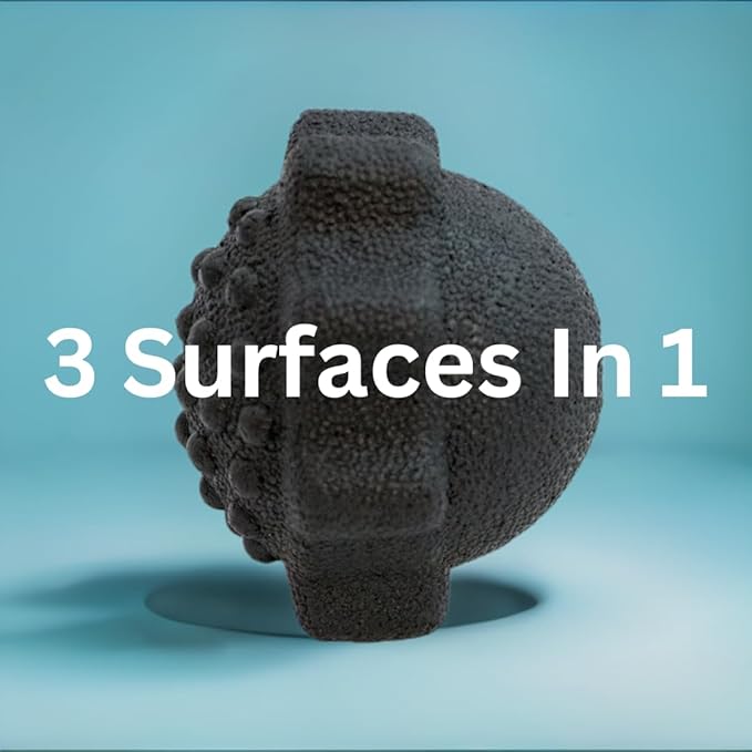 Rollga ACTIVATOR - The Better Massage Ball for Myofascial Release, Trigger Point Therapy, Acupoint & Yoga. Foot Massage, Physical Therapy & Lacrosse Ball in One. 3 Surfaces for Advanced Muscle Release