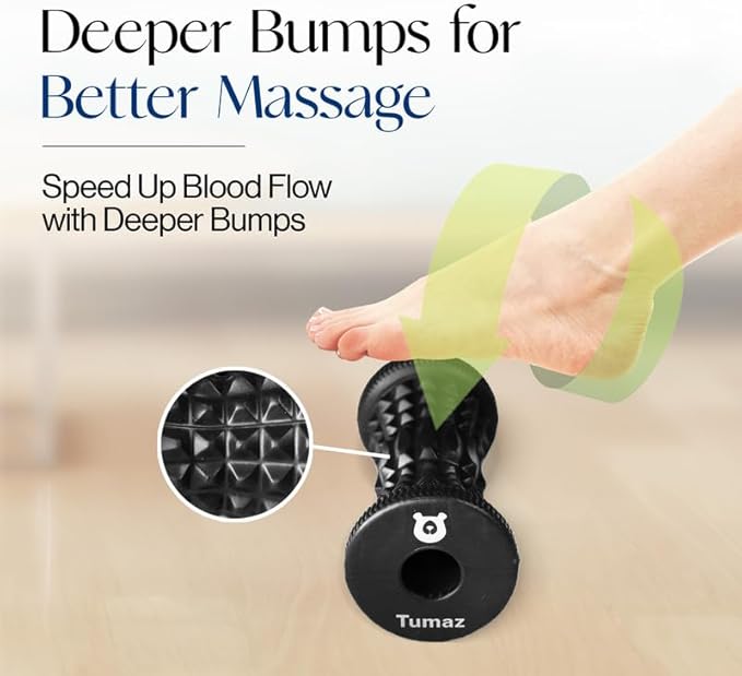 Tumaz Foot Roller for Plantar Fasciitis Relief，Foot Massage Roller for Alleviate Planter Facetious Pain,Arch Pain,Trigger Points & Deep Tissue, Portable - Reflexology Tool,Pink