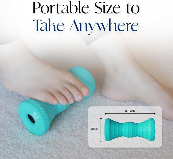 Tumaz Foot Roller for Plantar Fasciitis Relief，Foot Massage Roller for Alleviate Planters Facetious Pain,Arch Pain,Trigger Points & Deep Tissue, Portable - Reflexology Tool,Turquoise