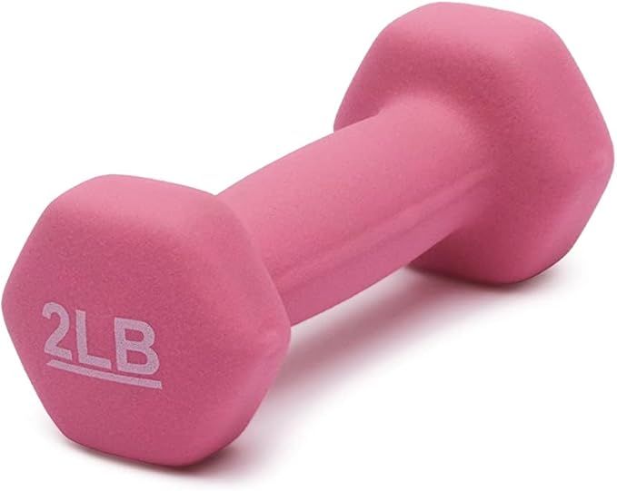 Amazon Basics Neoprene Dumbbell Hand Weights for Exercise and Muscle Toning