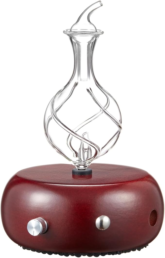 Radiance Nebulizing Diffuser for Essential Oil Aromatherapy - Dark Colored Wood Base