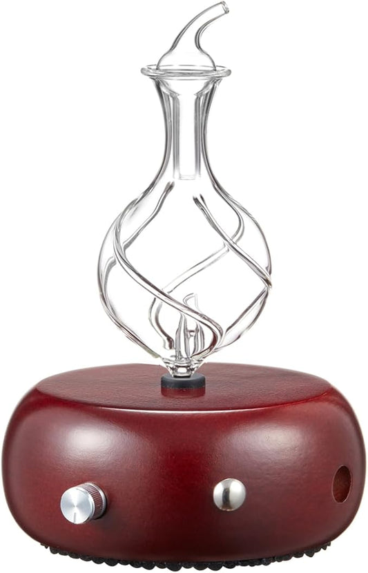 Radiance Nebulizing Diffuser for Essential Oil Aromatherapy - Dark Colored Wood Base
