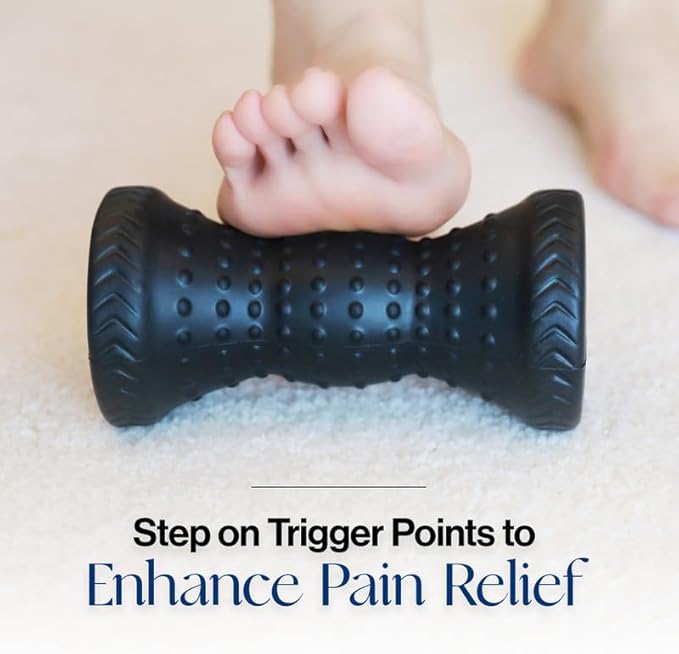 Tumaz Foot Roller for Plantar Fasciitis Relief，Foot Massage Roller for Alleviate Planter Facetious Pain,Arch Pain,Trigger Points & Deep Tissue, Portable - Reflexology Tool,Gray
