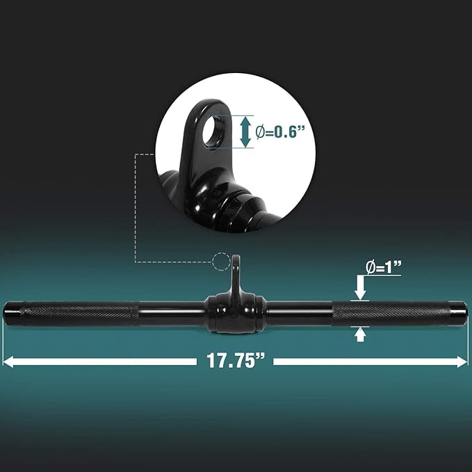 Yes4All Cable Machine Attachment, Row Handles, Tricep Rope, Straight Bar, V Bar, LAT Pulldown Accessories Load 880 LB for Home Gym