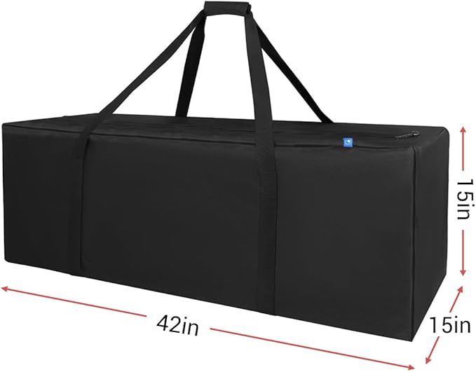 COOLBEBE 42" Sports Duffle Bag - 150L Extra Large Travel Duffel Luggage Bag with Upgrade Zipper, Sturdy & Water Resistant, Black