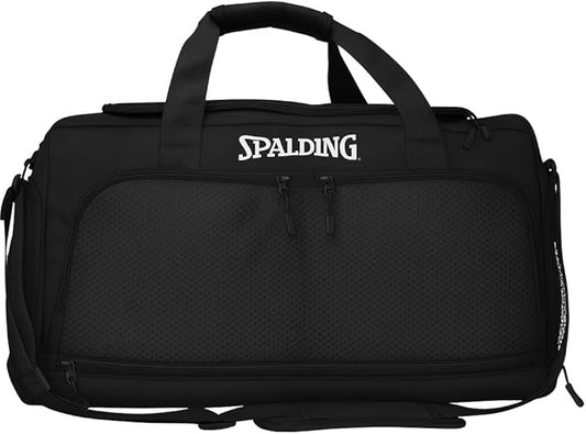 Spalding Sports Gym Bag Duffle Bag, Large Basketball Duffel Bag for Women and Men, Great for Workout and Travel, with Wet and Shoe Compartment, 10 Durable Strong Zippered Pockets
