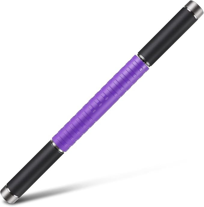 Muscle Roller Stick, Massage Roller for Muscle Deep Tissue Massage, Calf Roller for Myofascial Release, Therapy Roller Stick for Back, Legs, Arms, Waist, and Shoulders Full Body Use (Purple)