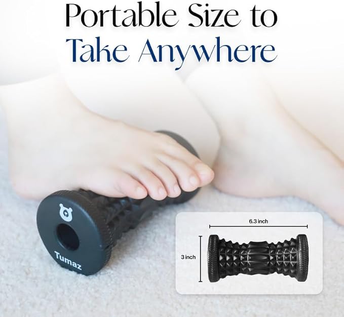 Tumaz Foot Roller for Plantar Fasciitis Relief，Foot Massage Roller for Alleviate Planter Facetious Pain,Arch Pain,Trigger Points & Deep Tissue, Portable - Reflexology Tool,Pink