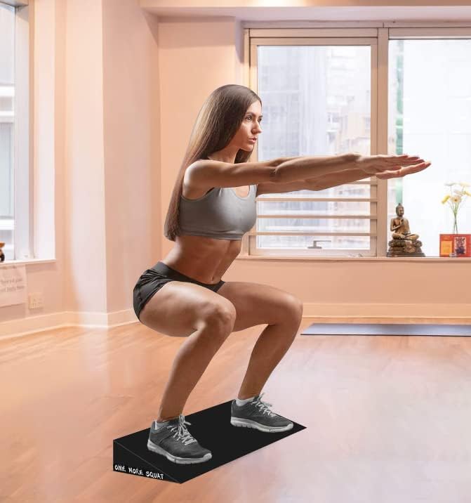 Slant Board for Weightlifting and Calf Stretching - Non-Slip Heel Elevated Squat Wedge Block