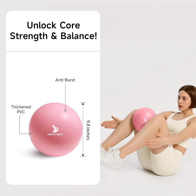 Home Pilates Kit - 13.8" Pilates Ring with Padded Handles, Mini Ball, 3 Resistance Bands for Full Body Exercise, Workout Guide