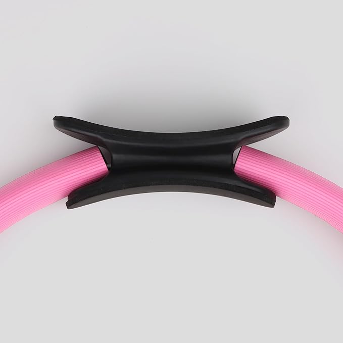 Phoenix Fitness Pilates Ring,Double Handle Exercise Circle Fitness Magic Circle Resistance Ring Dual Grip for Yoga Core Training,15 Inch