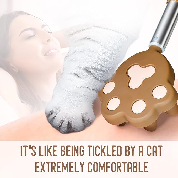 Back Scratcher, Oversized Color-Replaceable Head, Telescoping Massage Tool, 27 inch Aluminium Extendable Handle, Relief of Itches, Gift for Man and Woman (Brown)