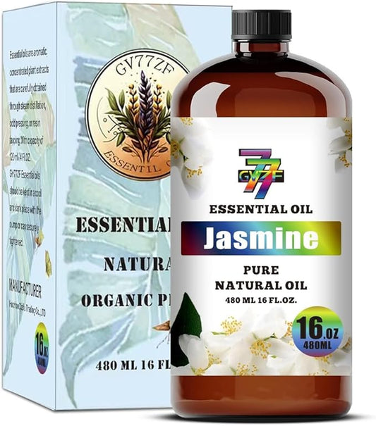 Jasmine Essential Oil (16 oz / 480 ml) – Jasmine Oils for diffusers, humidifiers, Home Baths, Cleaning Products, Yoga, DIY Soaps and DIY Scented Candles