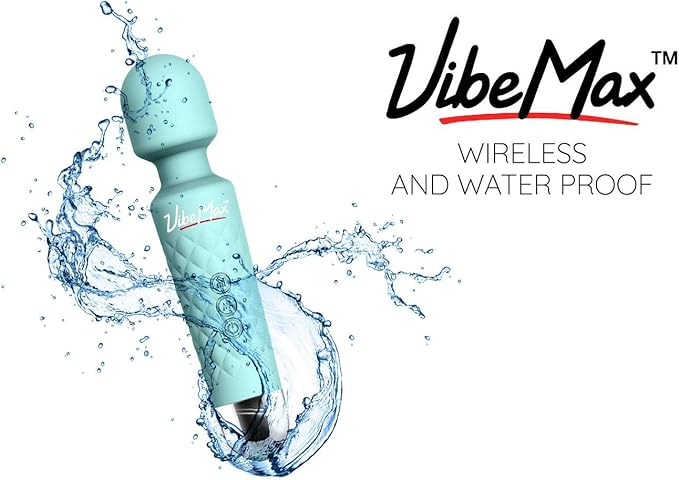 Rechargeable Personal Massager - Powerful Multi Speed Vibration - Whisper Quiet - Waterproof - for Muscle Tension Relief in Neck, Back, Shoulders, Legs and Feet - Turquoise