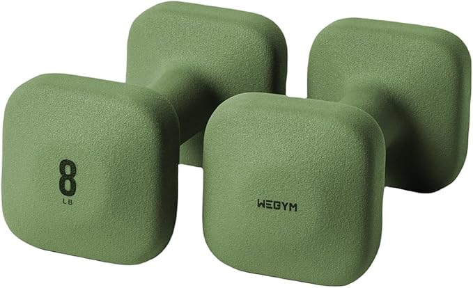 WeGym SafeGrip Dumbbells, Anti-Slip, Anti-Roll, Thick Handles, Free Weights, Square Dumbbells for Secure Workouts at Home, Weightlifting, and Personal Training