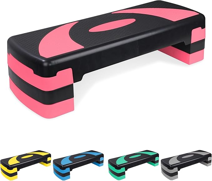 Adjustable Exercise Workout Aerobic Stepper Step Platform Trainer