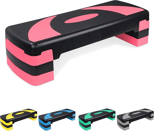 Adjustable Exercise Workout Aerobic Stepper Step Platform Trainer