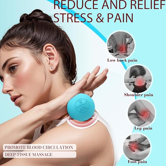 KSONE Massage Lacrosse Balls -Massage Balls for Myofacial Release&Trigger Point Therapy-Set of 2-Hard Lacrosse Massage Ball &Soft Massage Ball with one mini Ball