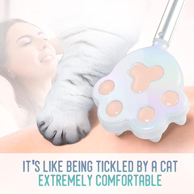 Cat Paw Back Scratcher, Extendable Metal Telescopic Back scratchers with 27 in Long Handle, Relief of Itches, Gift for Man and Woman (Colorful)