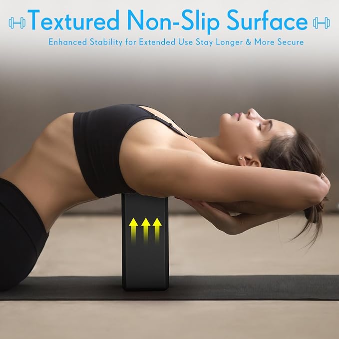 4 Pack Yoga Blocks Non Slip Pilates Brick Foam Blocks Pilates Dance Gymnastics Workout Fitness Props Tool for Stretching Meditation and Exercise