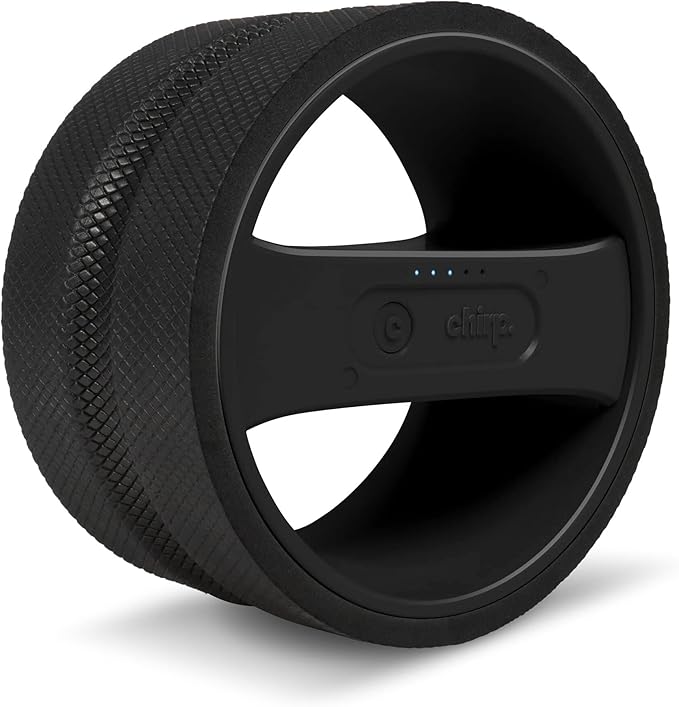 Chirp Wheel Pro Vibrating Massage Roller - 3 Speed Electric Massager for Back Pain Relief & Muscle Therapy, Workout Recovery, Physical Therapy, Yoga Massage | High Density Foam, 8" Black Up to 500 lbs