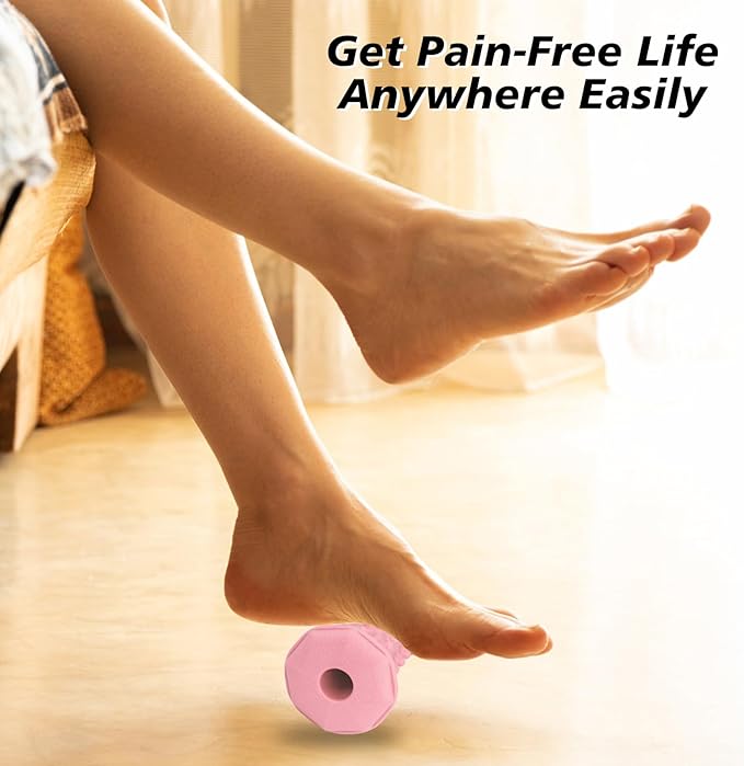 Plantar Fasciitis Relief,Foot Roller,Foot Massager Roller for Deep Tissue Muscle Massage,Portable Reflexology Tool-Pink