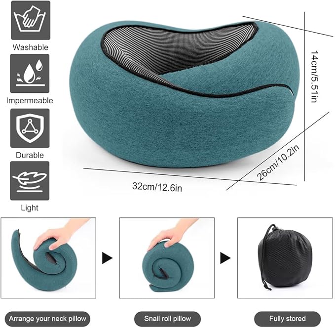 WEERSHUN Travel Pillows for Airplanes,2024 New Travel Pillow,Travel Neck Pillow Airplane Memory Foam Travel Pillow Neck Pillow for Traveling Suitable for Airplanes,Offices and Cars