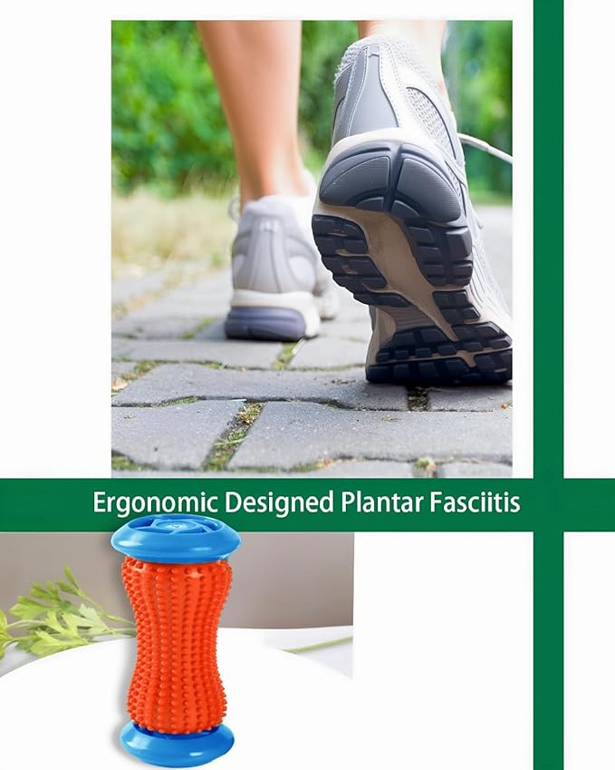 Portable Plantar Fasciitis Massager Foot Roller, an Effective Deep Tissue Muscle Massager and Foot Pain Relief Tool, Ideal as a Relaxation Gift and Reflexology for Nerve Relaxation