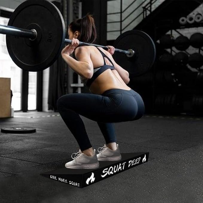 Slant Board for Weightlifting and Calf Stretching - Non-Slip Heel Elevated Squat Wedge Block