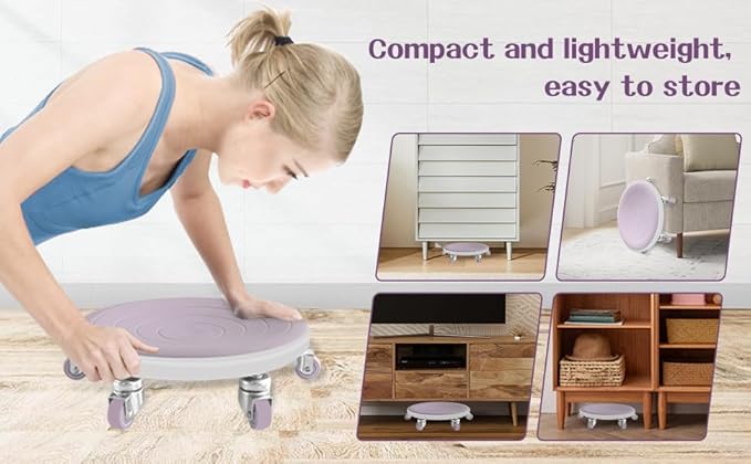 6 Caster Ab Roller, Ab Exercise Equipment with Knee Pads, Ab Roller Wheel for Core Exercise, Abdominal Strength Training for Home Gym, 360° Silent Ab Workout Equipment