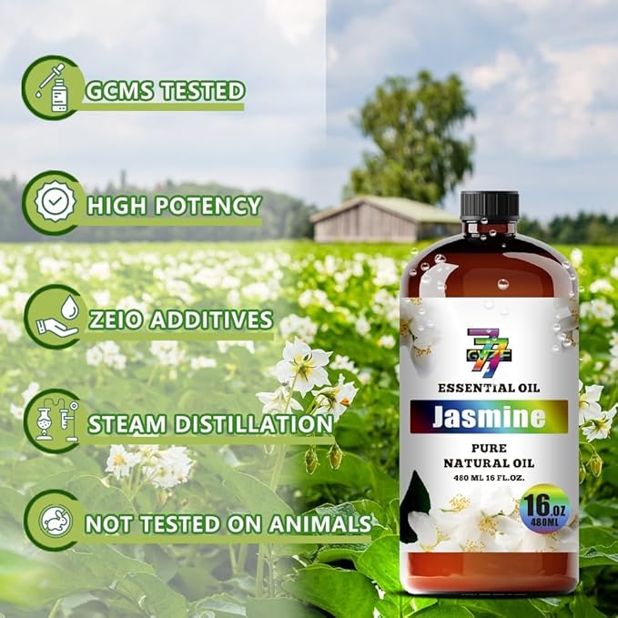 Jasmine Essential Oil (16 oz / 480 ml) – Jasmine Oils for diffusers, humidifiers, Home Baths, Cleaning Products, Yoga, DIY Soaps and DIY Scented Candles