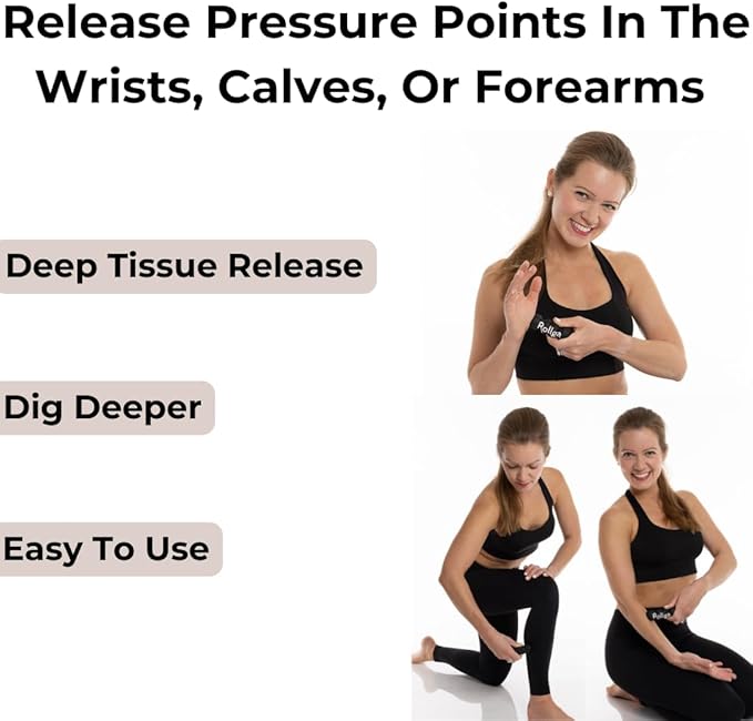 Rollga Micro - The Better Hand & Foot Roller for Plantar Fasciitis, Deep Tissue Massage, Physical Therapy, & Trigger Point Release. More Targeted Pressure Than A Lacrosse Ball. Solid Rubber.