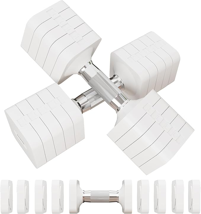 15LB 20LB 40LB 50LB Adjustable Dumbbell Set Free Weights Dumbbells Set for Women Men Hand Weights Sets Adjust Dumbbell Weight Sets for Home Gym Exercise Workout Strength Training Equipments