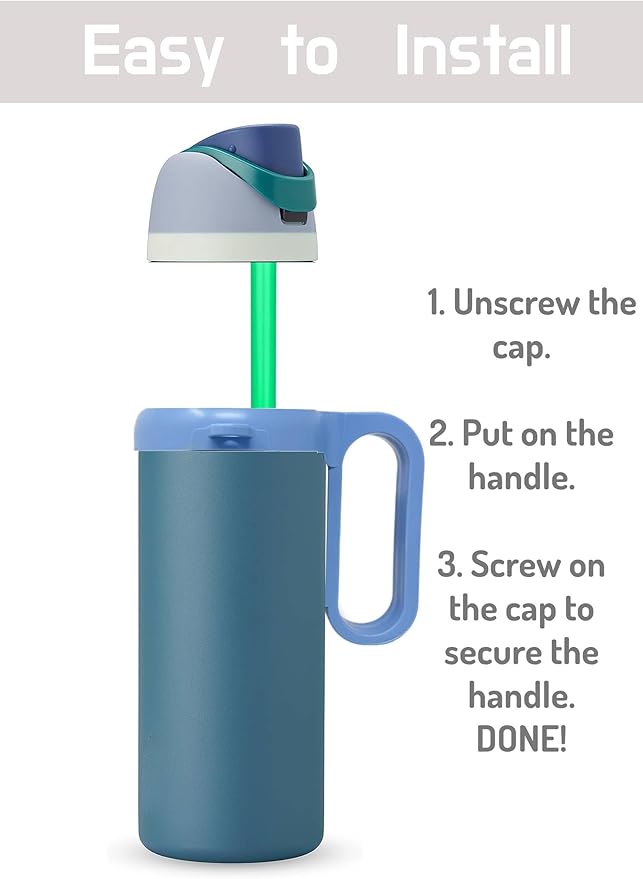 Bottle Handle for Owala FreeSip 24oz 32oz 40oz – Strong Plastic Water Bottle Holder, Durable Easy Carry Accessory for Running, Jogging, Gym, Hiking, and Drinking While Driving & More (Peach)