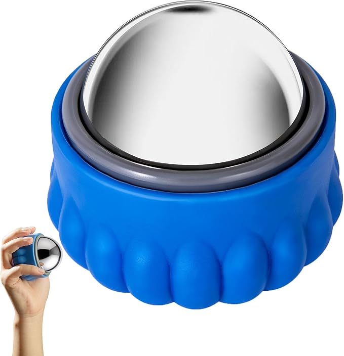 iECO Massage Ice Roller Ball - Stainless Steel Cold & Heat Therapy Massage Tool for Deep Tissue, Sore Muscle, Trigger Point, Muscle Knots Full Body Relax