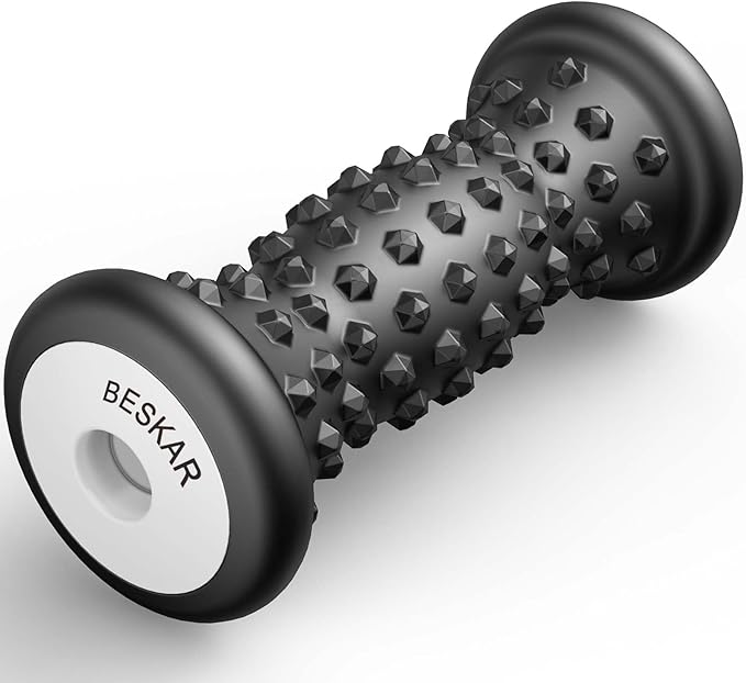 BESKAR Foot Massage Roller for Plantar Fasciitis Relief, Portable Reflexology Tool Pressure Point Massage Rollers, Deep Tissue Massages for Relieving Feet Arch Heel Pain, Myofascial Pain Syndrome