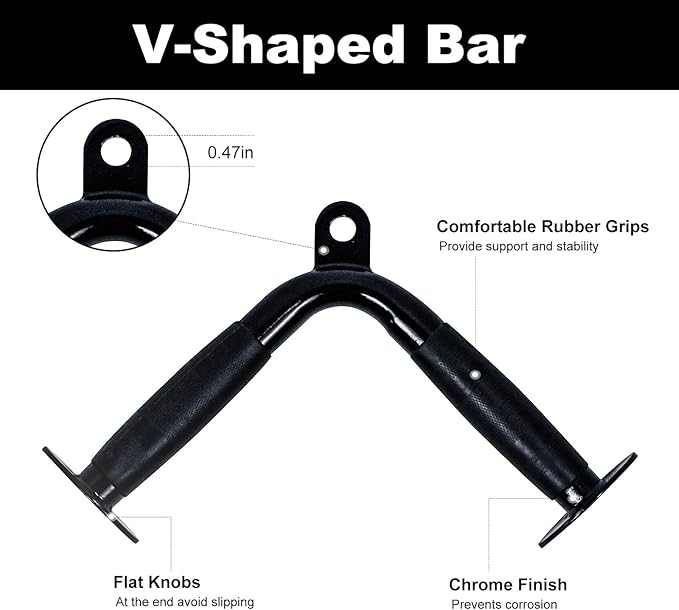 LAT Pulldown Attachments, Cable Machine Attachment Gym Accessories, Cable Attachments for Gym, Home Gym Accessories