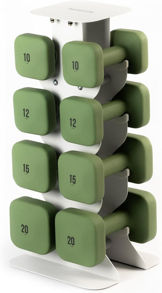 WeGym SafeGrip Dumbbells, Anti-Slip, Anti-Roll, Thick Handles, Free Weights, Square Dumbbells for Secure Workouts at Home, Weightlifting, and Personal Training