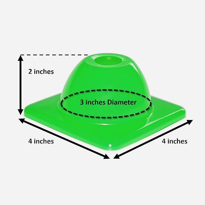 2 inches Heavy Duty Agility Training Cones for Sports & Kids Coaching, Field Markers for Motorcycle, Bikes, Traffic, Basketball, Soccer Drills, Durable, Multipurpose, Adjustable