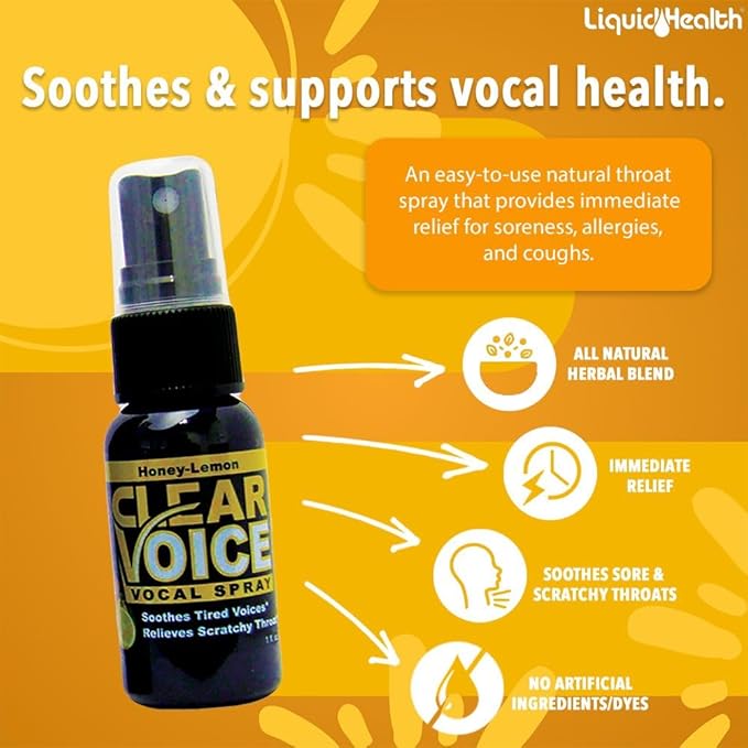 Clear Voice Vocal Spray Honey Lemon -- 1 fl oz