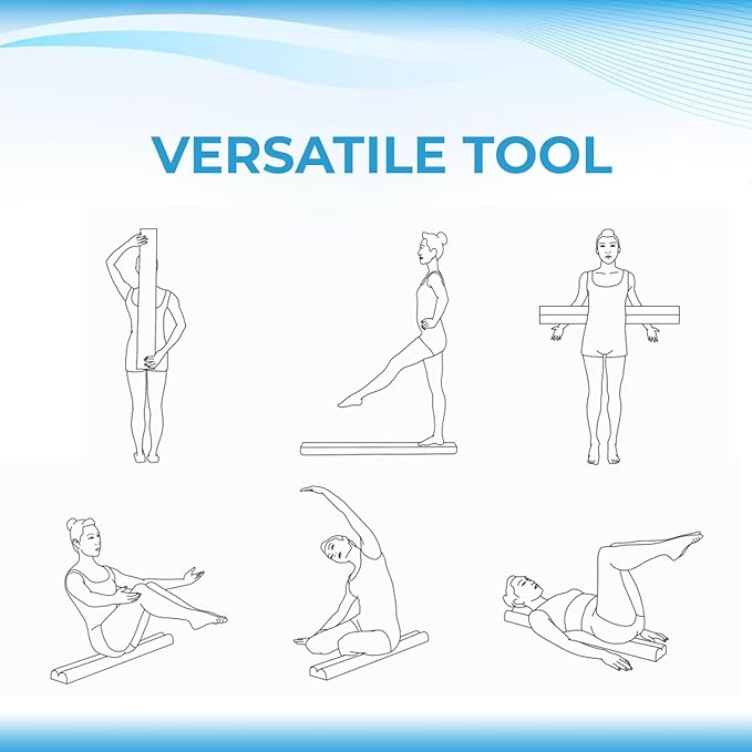 Foam Roller System for Pilates, Yoga, Back Stretches, Core Exercises - Perfect for Reducing Cortisol Levels, Relaxation, Stress Relief and Decompressing Fascia