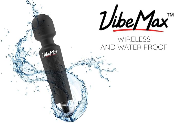 Rechargeable Personal Massager - Powerful Multi Speed Vibration - Whisper Quiet - Waterproof - for Muscle Tension Relief in Neck, Back, Shoulders, Legs and Feet - Black