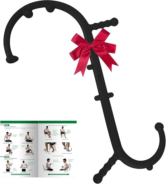 Massage Trigger Point Cane, Muscle Release Tool Self Massage Hook Cane, Handheld Back, Neck, Shoulder, Leg and Feet Massager Rod, Body Deep Tissue Gifts for Men & Women, Black