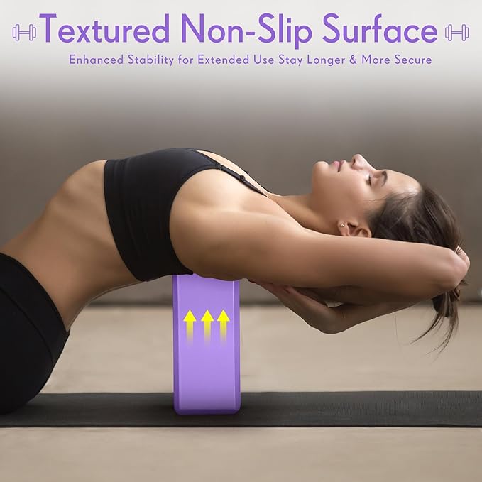 4 Pack Yoga Blocks Non Slip Pilates Brick Foam Blocks Pilates Dance Gymnastics Workout Fitness Props Tool for Stretching Meditation and Exercise