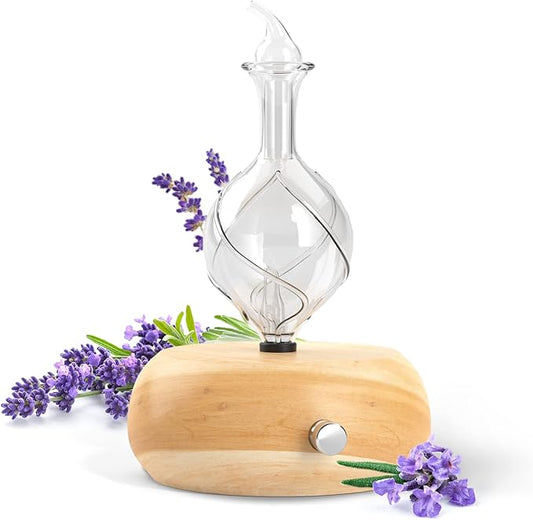 Radiance Nebulizing Diffuser for Pure Essential Oil/Aromatherapy, Premium Home & Professional Use, No Heat, No Water, No Plastic – Light Radiance by Organic Aromas