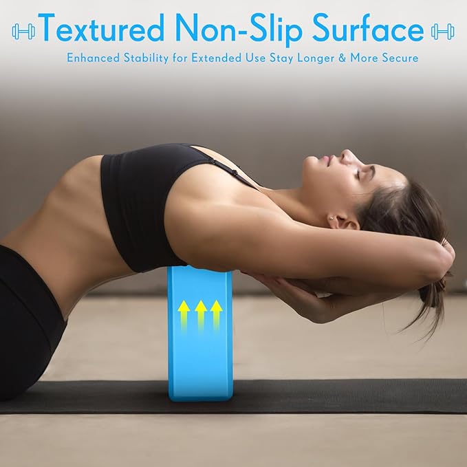 4 Pack Yoga Blocks Non Slip Pilates Brick Foam Blocks Pilates Dance Gymnastics Workout Fitness Props Tool for Stretching Meditation and Exercise