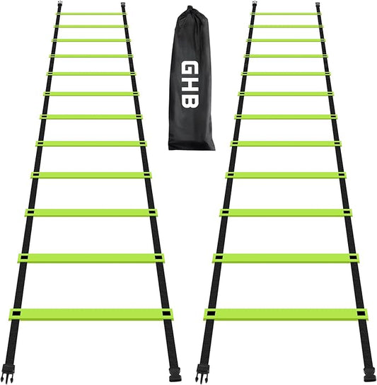 GHB Pro Agility Ladder Agility Training Ladder Speed 12 Rung 20ft with Carrying Bag